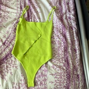 Lime green bodysuit